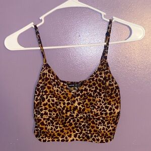 Cheetah print crop top